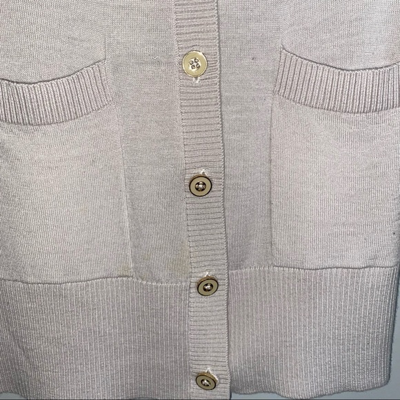 100% MERINO WOOL CLUB MONACO CARDIGAN - Picture 3 of 5